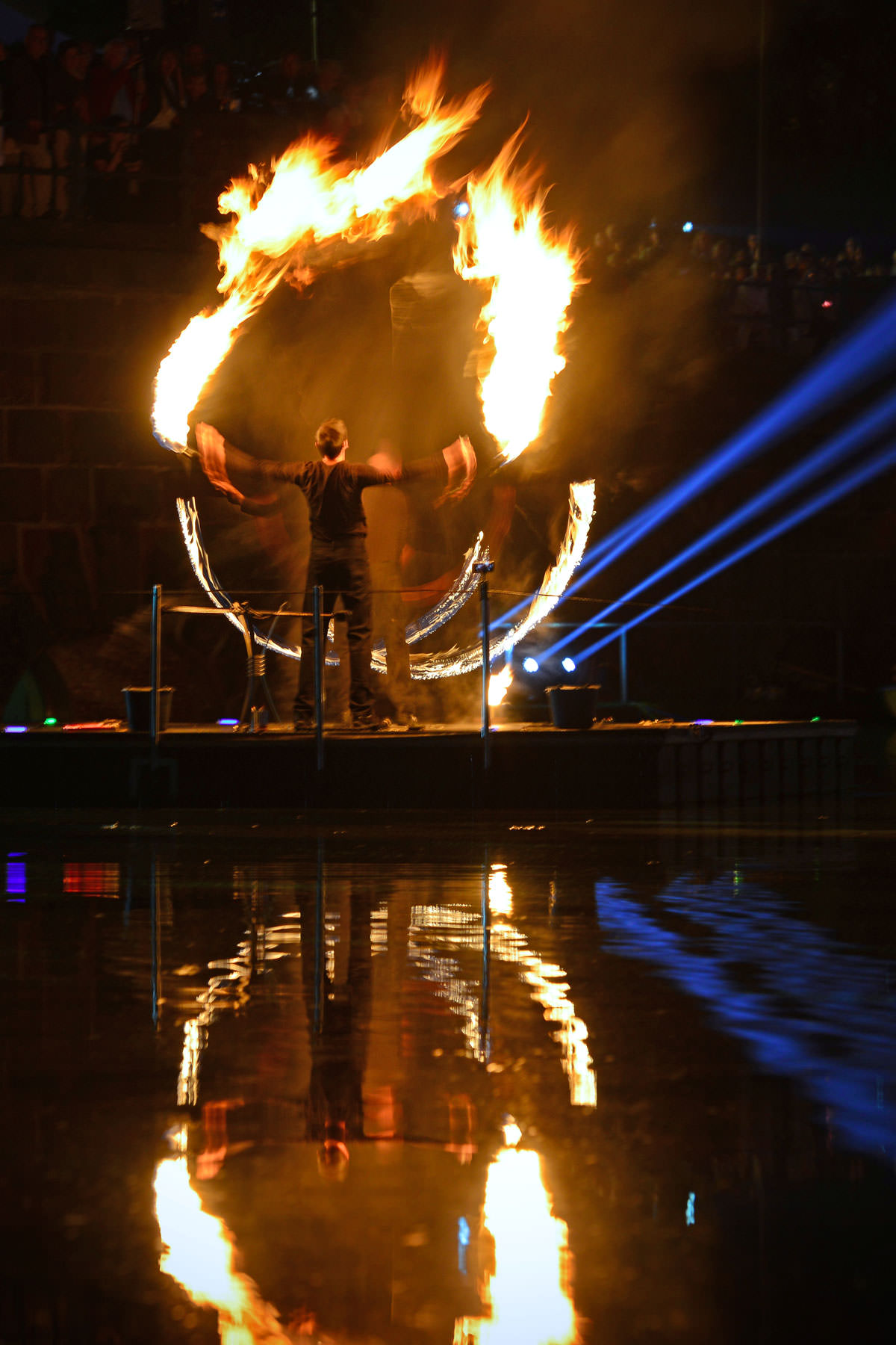 Feuershow für die Kunstsammlung NRW